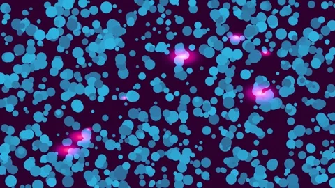 Abstract Motion Background with Glowing Green Bokeh Particles Video stock 332584380