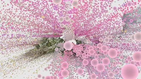 Abstract Motion Background with Glowing Pink and Soft Pastel Particles Stock Footage 337113110