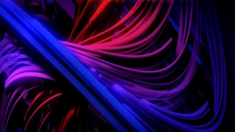 Abstract Motion Background Glowing Twisted Lines Vj Loop Stock Footage 97278921