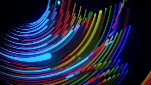 Abstract Motion Background Glowing Twisted Lines Vj Loop 스톡 동영상 97278990
