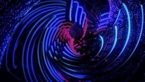 Abstract Motion Background Glowing Twisted Lines Vj Loop 스톡 동영상 97279004