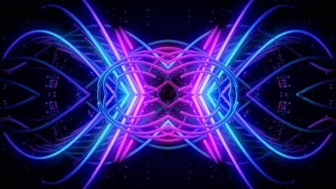 Abstract Motion Background Glowing Twisted Lines Vj Loop 스톡 동영상 97279038