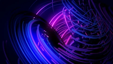 Abstract Motion Background Glowing Twisted Lines Vj Loop 스톡 동영상 97279078