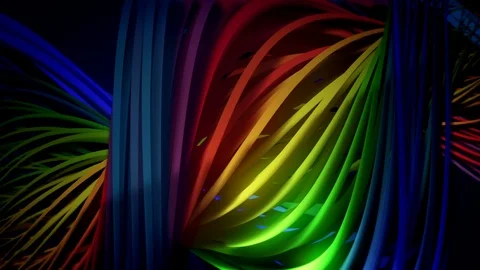 Abstract Motion Background Glowing Twisted Lines Vj Loop 스톡 동영상 97280841