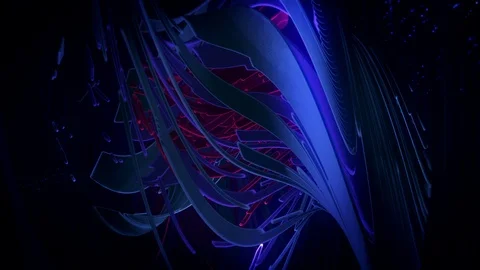 Abstract Motion Background Glowing Twisted Lines Vj Loop 스톡 동영상 97281004