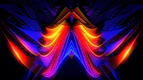 Abstract Motion Background Glowing Twisted Lines Vj Loop 스톡 동영상 97281409