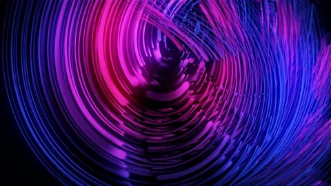 Abstract Motion Background Glowing Twisted Lines Vj Loop 스톡 동영상 97281451