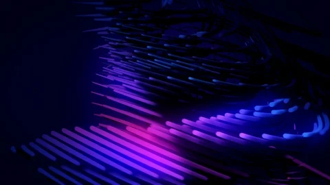 Abstract Motion Background Glowing Twisted Lines Vj Loop Stock Footage 97281520
