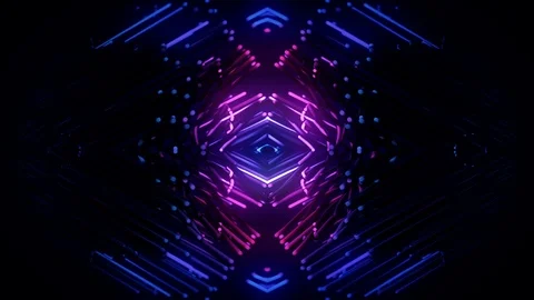 Abstract Motion Background Glowing Twisted Lines Vj Loop Stock Footage 97281975