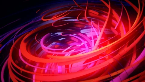 Abstract Motion Background Glowing Twisted Lines Vj Loop Stock Footage 97282022