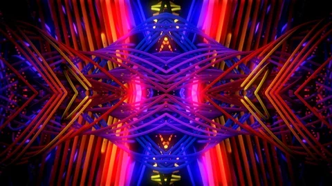 Abstract Motion Background Glowing Twisted Lines Vj Loop Stock Footage 97282552
