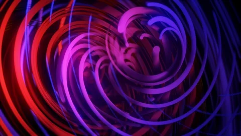 Abstract Motion Background Glowing Twisted Lines Vj Loop 스톡 동영상 97282988