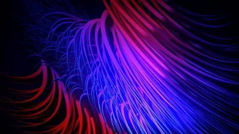 Abstract Motion Background Glowing Twisted Lines Vj Loop Stock Footage 97283026