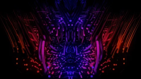 Abstract Motion Background Glowing Twisted Lines Vj Loop Stock Footage 97283129
