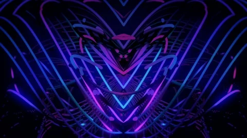 Abstract Motion Background Glowing Twisted Lines Vj Loop Stock Footage 97283161