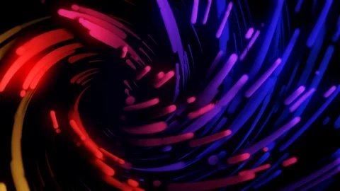 Abstract Motion Background Glowing Twisted Lines Vj Loop Stock Footage 97283243