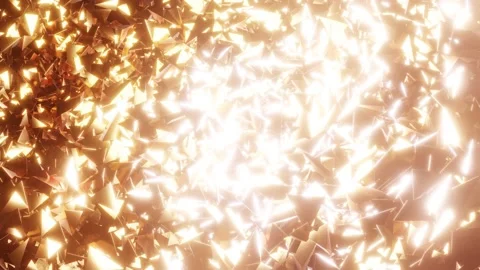 Abstract motion background gold bright particles for a celebratory concept. 4K Video stock 194927866