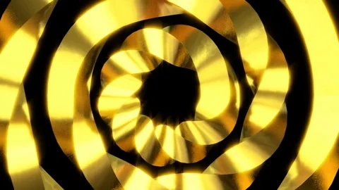 Abstract motion background. Gold elements. Swirl, rotating object Stock Footage 79095316