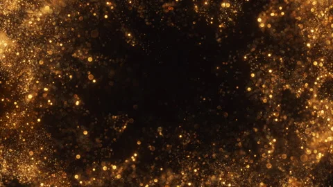 Abstract motion background. Golden glitter and sparkling dust particles 스톡 동영상 326641468
