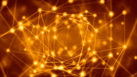 Abstract motion background light particles shiny streak mesh connections loop. Stock-Footage 72651945
