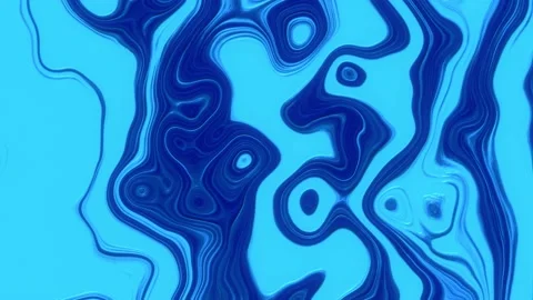 Abstract motion background with liquid bright azure and shining oil texture Video stock 229268547
