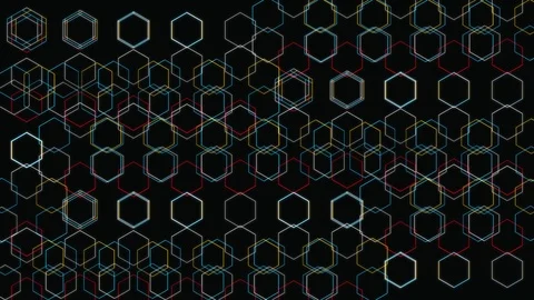 Abstract Motion Background Loop With Hexagons Stock Footage 119828105