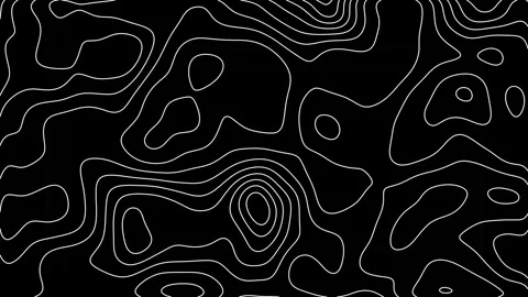 Abstract motion background looping, topographic lines on a black background Vídeo Stock 310494319