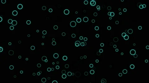 Abstract motion background. Neon circles in dark futuristic space. 4k Stock Footage 112369176
