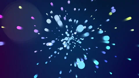 Abstract motion background particles flying. music equalizer, space trip loop Stock Footage 153042328