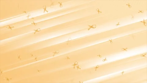 Abstract motion background with pattern of orange awareness ribbons Stock Footage 337225265