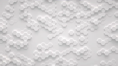 Abstract motion background from random moving hexagons, seamless loop animation Video stock 164799762