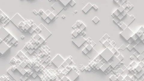 Abstract motion background from random moving cubes, seamless loop animation Video stock 237900529
