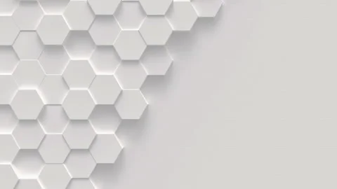 Abstract motion background from random moving hexagons, seamless loop animation Video stock 248569921