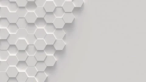 Abstract motion background from random moving hexagons, seamless loop animation Stock Footage 249633208