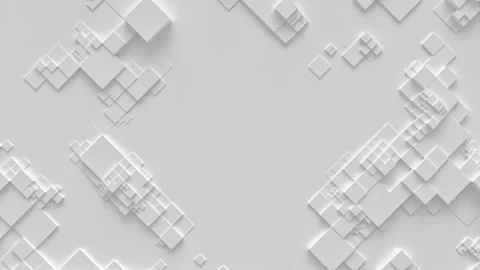 Abstract motion background from random moving cubes, seamless loop animation Video stock 252038452