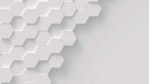 Abstract motion background from random moving hexagons, seamless loop animati Stock Footage 339818663