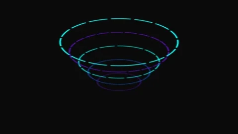 Abstract Motion Background of Rotating Energy Rings for Presentation Stock Footage 333113953