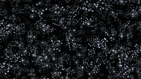 Abstract motion background of shining and sparkling stars. Shimmering shiny Stock Footage 141295396