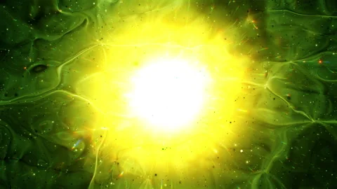 Abstract motion background shining colorful particles. Stock Footage 256386261