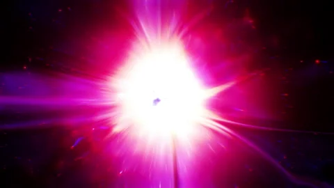 Abstract motion background shining colorful particles. Stock Footage 256390232