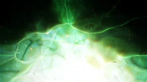 Abstract motion background shining colorful particles. Stock Footage 256393151