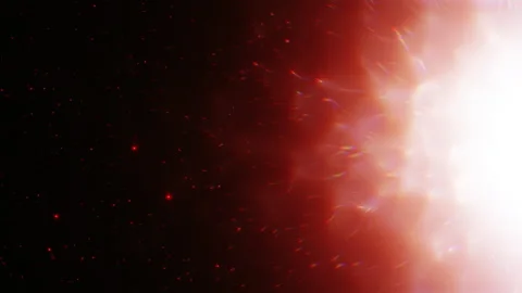 Abstract motion background shining colorful particles. Stock Footage 256395676