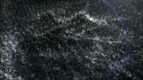 Abstract motion background shining flying particles Stock Footage 125137850