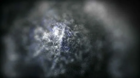Abstract motion background shining flying particles Video stock 125286011