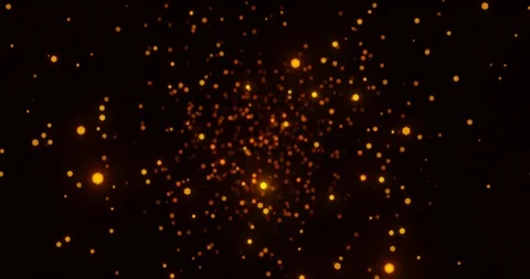 Abstract motion background shining gold glittering shimmering particles 4K loop Stock Footage