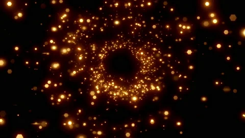 Abstract motion background shining gold particles. Shimmering Glittering Video stock 131708667