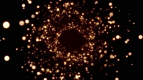Abstract motion background shining gold particles. Shimmering Glittering Stock Footage 131709031