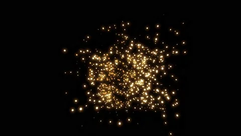 Abstract motion background shining gold particles Stock Footage 131821480
