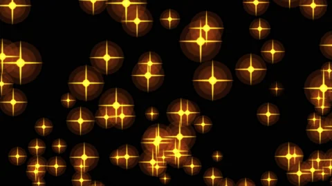 Abstract Motion Background Shining Gold Stars on black background. Stock Footage 144708781