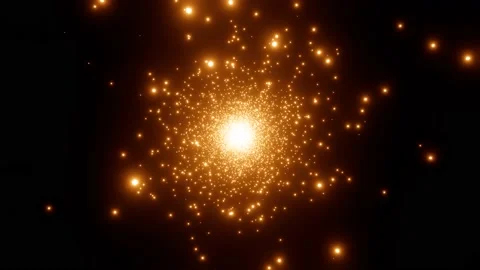 Abstract motion background shining gold particles Video stock 147675455